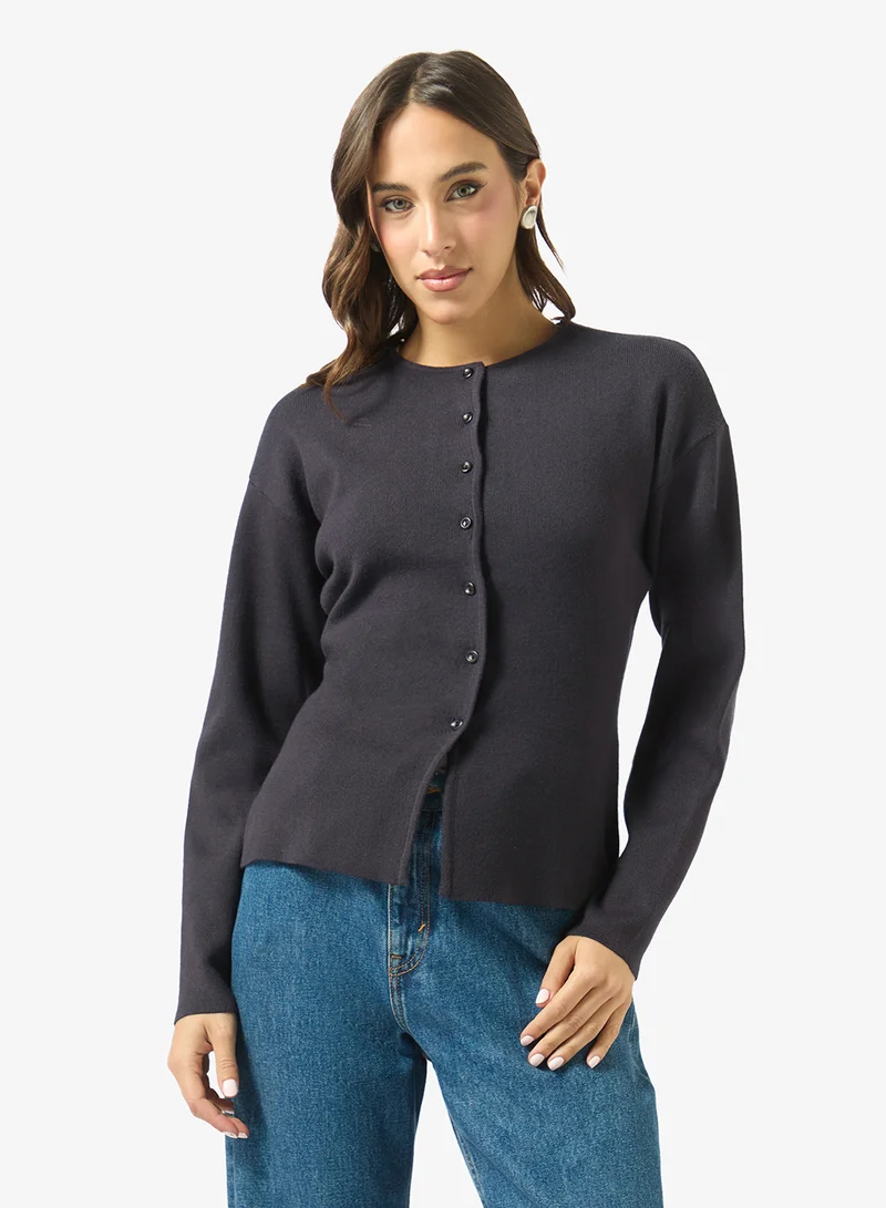 اونلي كارديجان محبوك بأكمام طويلة من أونلوسي