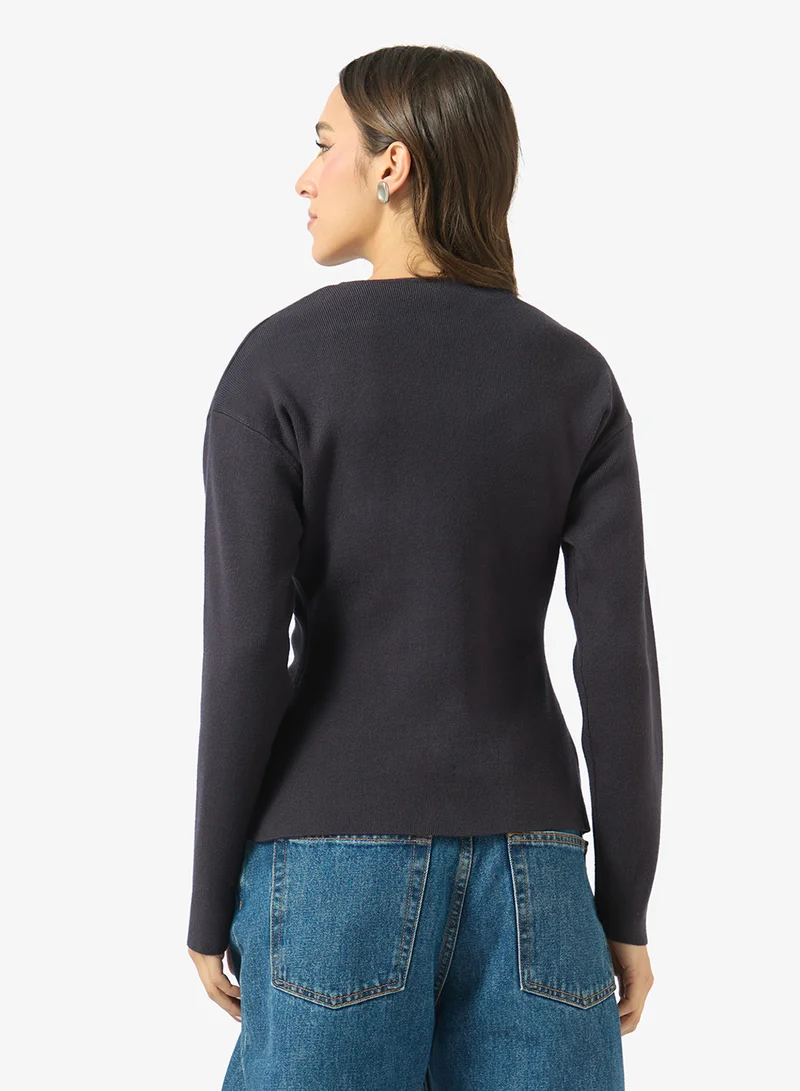 اونلي كارديجان محبوك بأكمام طويلة من أونلوسي