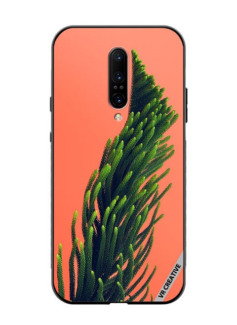 Protective Case Cover For OnePlus 7 Pro Green Leafs Plant Poster Design Multicolour