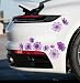 MAKTEM Purple Watercolor Flowers Set for Car Decal Waterproof Vinyl Peel and Stick Window Bumper Body Hood Bonnet Flower Decorative Car Sticker Cosmos - Image 2