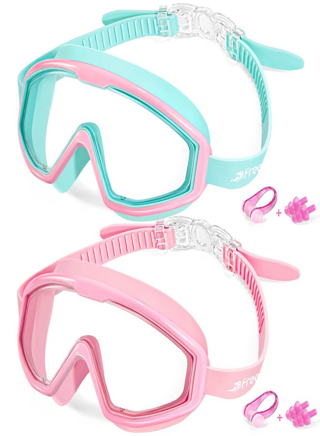 Freela Swim Goggles Swimming Goggles for Kids 6-14 4-7 8-12 3-6 2-4 3-5 3-10 4-8 Age 3 4 5 Year Old Toddler Water Clear Beach Pool Goggles Boys Girls Youth Childrens Child Anti Fog - Image 1