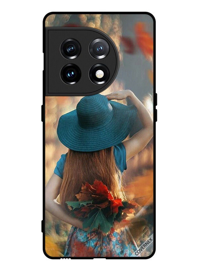 Covernex Protective Case Cover For OnePlus 11 Hat Girl Hiding Love Leaves - Image 1