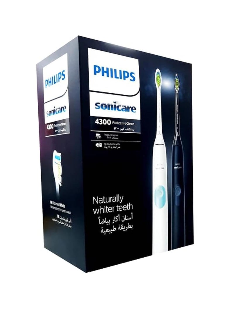 PHILIPS SONICARE Philips Sonicare Protective Clean Dual Pack HX6450/05, White & Black Certified UAE 3 Pin - Image 3