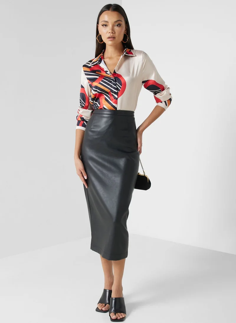 ELLA Printed Button Down Shirt