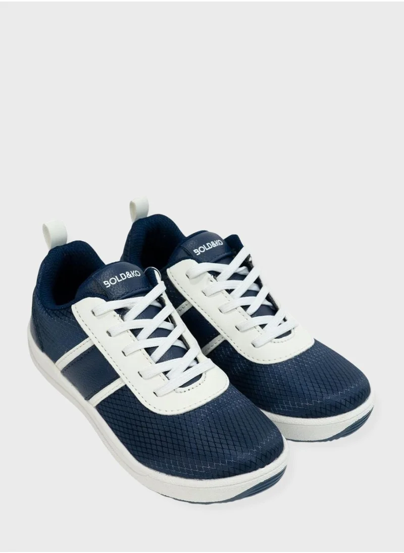 BOLD&KO Kids Low Top Lace Up Sneakers