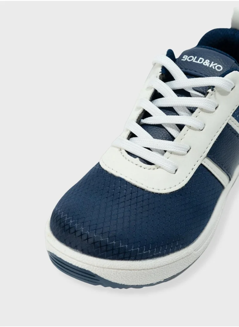 بولد اند كو Kids Low Top Lace Up Sneakers