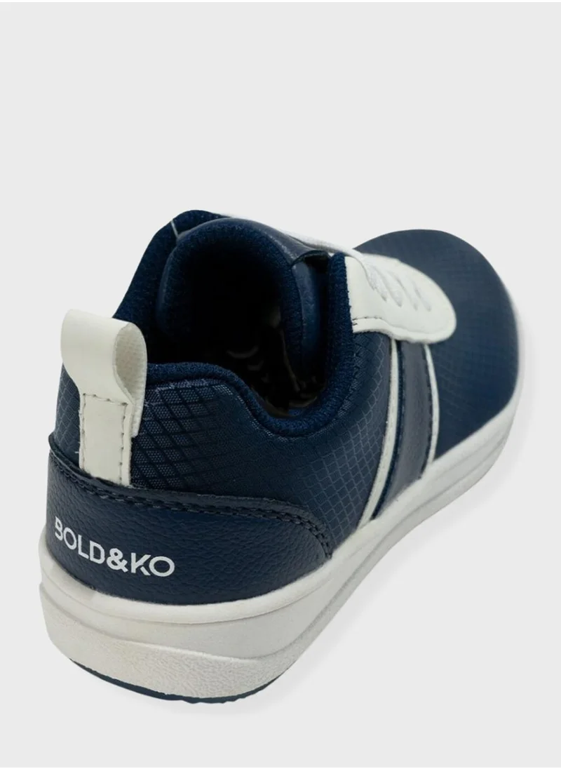 بولد اند كو Kids Low Top Lace Up Sneakers
