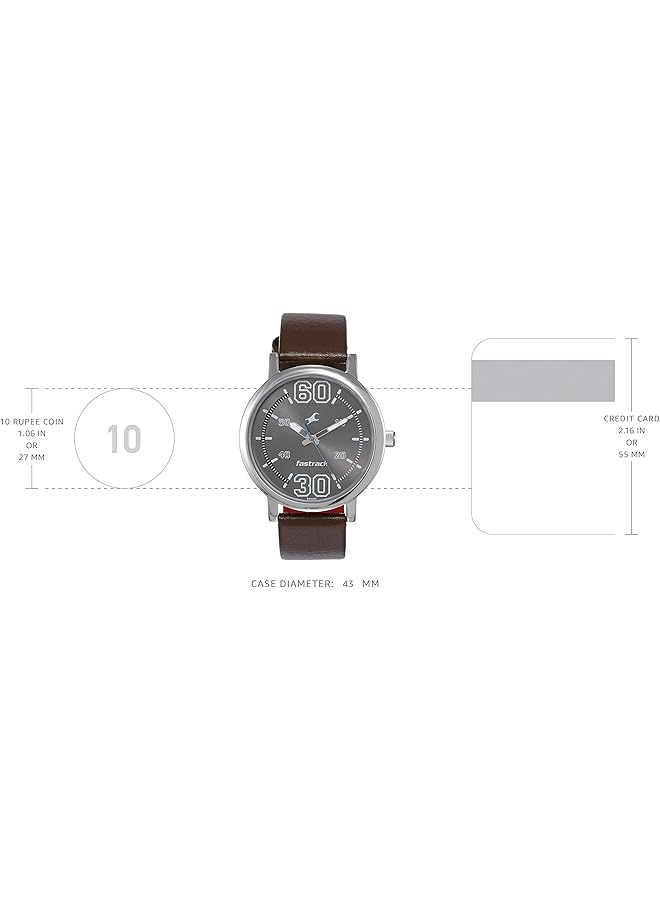 فاستراك ساعة فوندامنتالز التناظرية للرجال بمينا فضي - Image 3