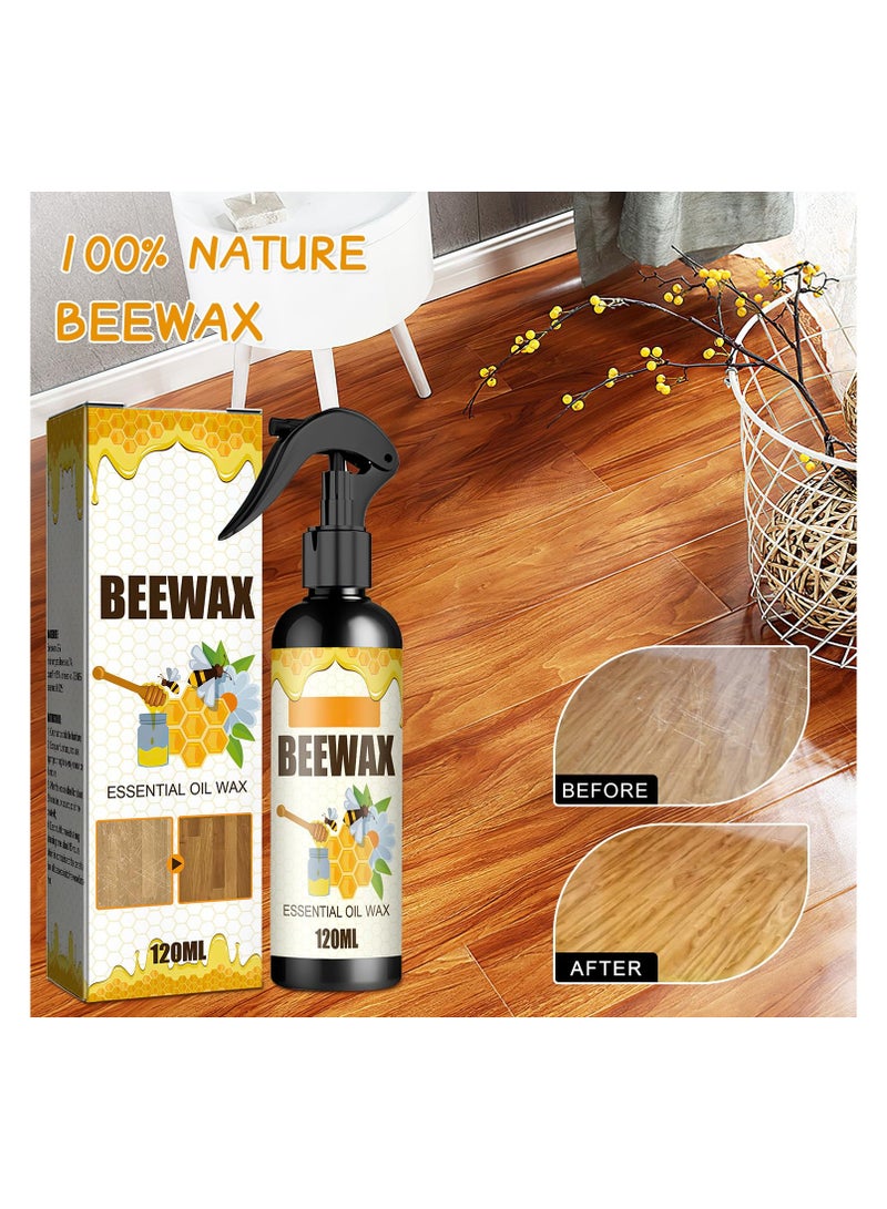 Natural Beeswax Furniture Polish Spray, Wood Cleaner and Polish, Original Beeswax Spray for Wooden Furniture, Floors, Cabinets, and More, Provides Long-Lasting Shine and Protection (2PCS)  - Image 5