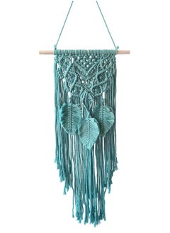 KASTWAVE Macrame Woven Wall Hanging Boho Chic Home Decoration Art Wall Leaf Feather Handmade Tapestries Handmade Natural Cotton Suitable for Wedding Bedroom Living Room Background Wall  - Image 4