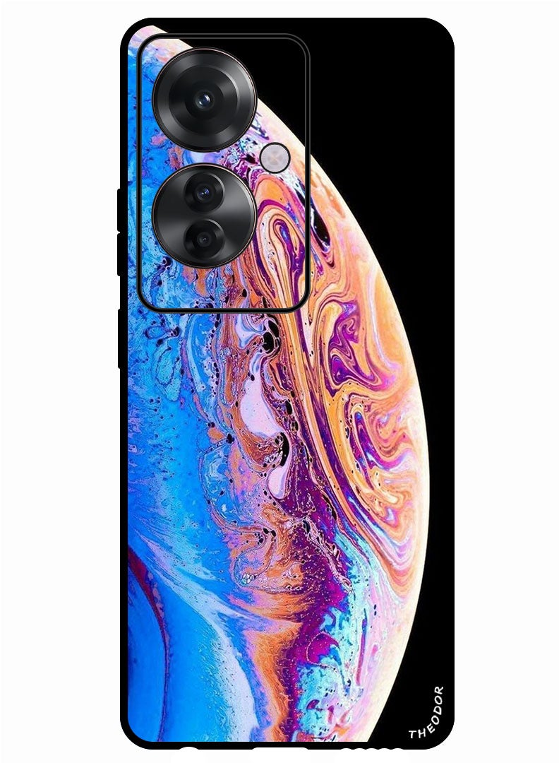 Theodor Protective Case Anti Scratch Shock Proof Bumper Cover For Oppo F25 Pro Earth wallpaper - Image 1