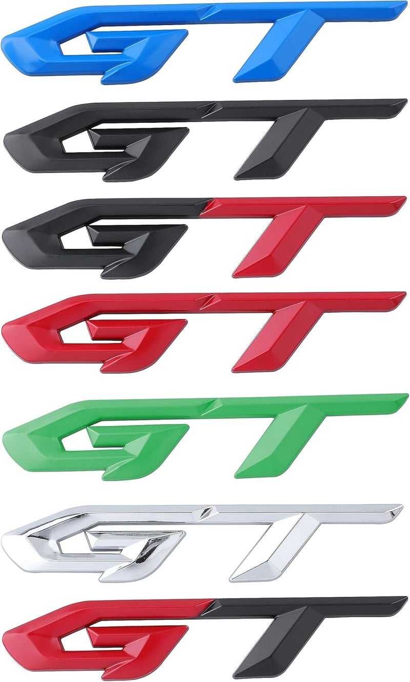 OAN 3D GT Metal Emblem Car Side Fender Badge 3D Aluminum Alloy Sticker for Decoration Suitable for Cars Trucks SUVs (Red) - Image 5