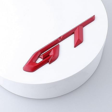 OAN 3D GT Metal Emblem Car Side Fender Badge 3D Aluminum Alloy Sticker for Decoration Suitable for Cars Trucks SUVs (Red) - Image 4