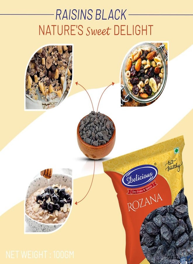 Delicious Rozana Premium Black Raisins | Kismis Dry Fruits | Dry Grapes | Kismis 500gm - Image 3