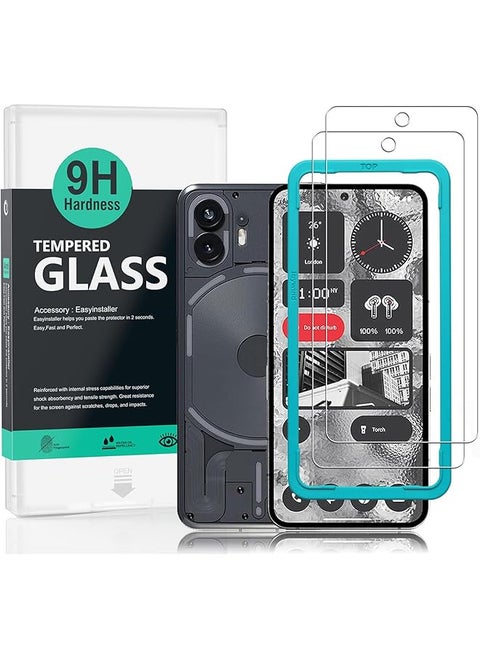 Screen Protector For Nothing Phone 2 5G 6.7" With 2Pcs Tempered Glass Fingerprint Reader Easy To Install