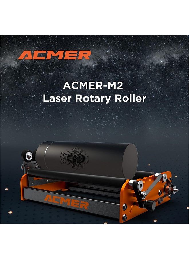 Acmer - M2 Laser Rotary Roller Laser Engraver Y-axis Rotary Roller 360° Rotating for 4-138mm Different Engraving Diameter 4 Gears Adjustments for Laser Engraving Cylindrical Objects Cans - Image 1