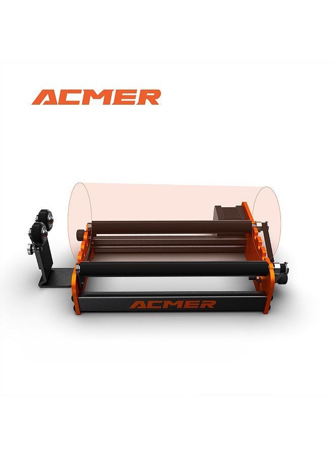 Acmer - M2 Laser Rotary Roller Laser Engraver Y-axis Rotary Roller 360° Rotating for 4-138mm Different Engraving Diameter 4 Gears Adjustments for Laser Engraving Cylindrical Objects Cans - Image 1