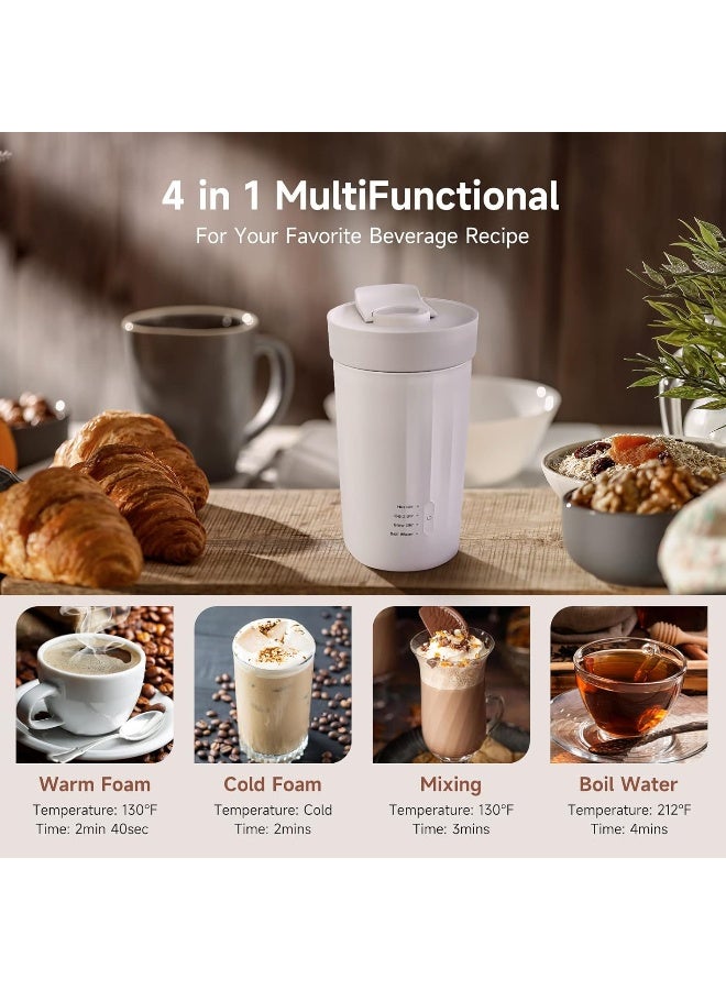 Eastsign  Electric Milk Frother, 4 In 1 Travel Milk Steamer And Frother, 10Oz/301Ml Automatic Warm And Cold Foam Maker For Coffee, Latte, Cappuccino, Macchiato, Hot Chocolate, Matcha  - Image 2