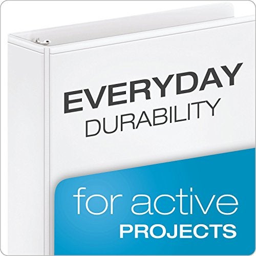 Cardinal 1.5 Inch 3 Ring Binder, D Ring, White, 4 Pack, Holds 375 Sheets (29400) - Image 2