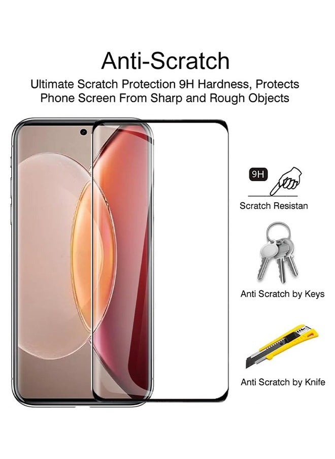 2 Pack Vivo V29 5G Tempered Glass Screen Protector with Comfortable Touch Feeling, Easy Install, High Responsive Anti-scratch Anti-drop Anti-fingerprint Phone Display Cover Accessory