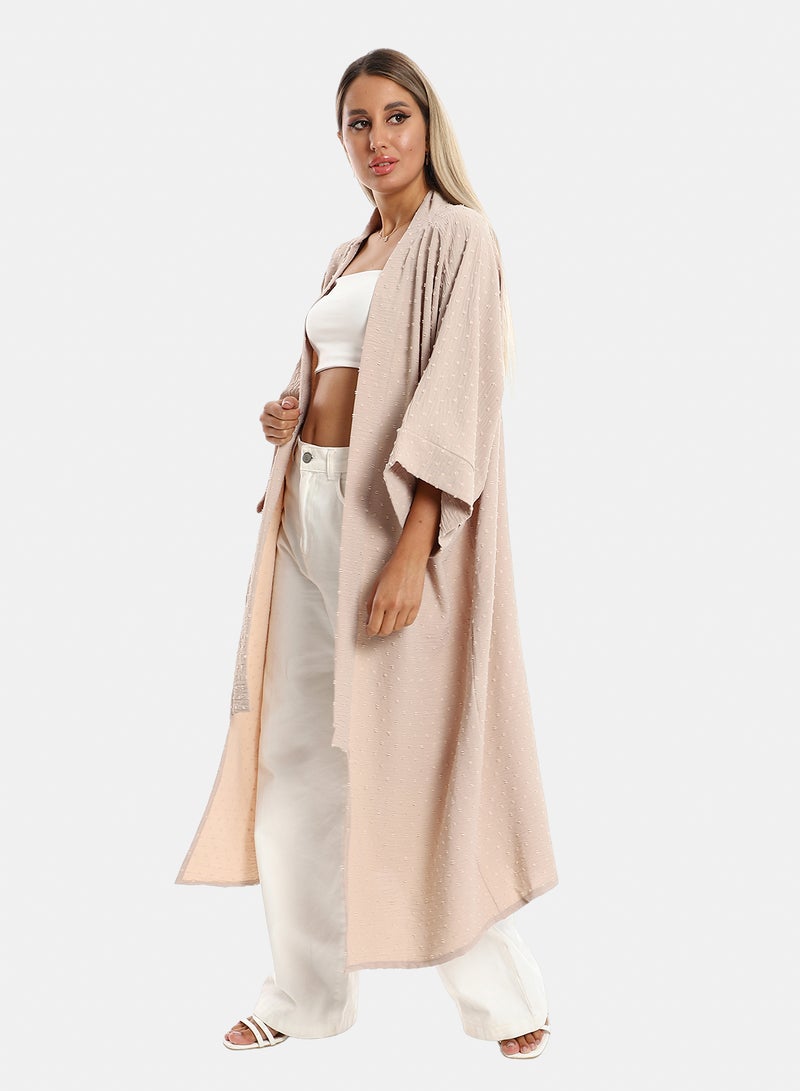 belle Slip On Long Sleeves Self Patterned Cardigan - Image 2