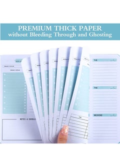 Generic Undated Weekly Planner, Weekly Goals A5 Notebook, Habit Tracker Journal, To Do List Planner Goal Planner, (Blue)  - Image 4