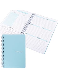 Generic Undated Weekly Planner, Weekly Goals A5 Notebook, Habit Tracker Journal, To Do List Planner Goal Planner, (Blue)  - Image 1