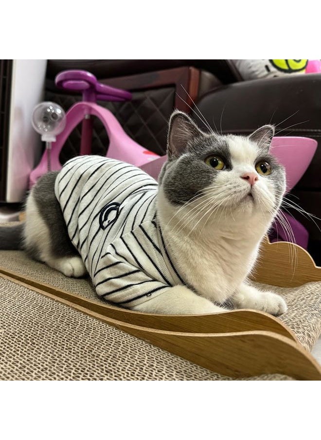 Wiz BBQT - Matching Dog and Owner Clothes,Striped Dog Shirts for Small Medium Large Dogs Cats,Mama and Pet Shirts are Sold Separately(for Pets,Pet-White,Pet XL-Bust 19.7") - Image 1
