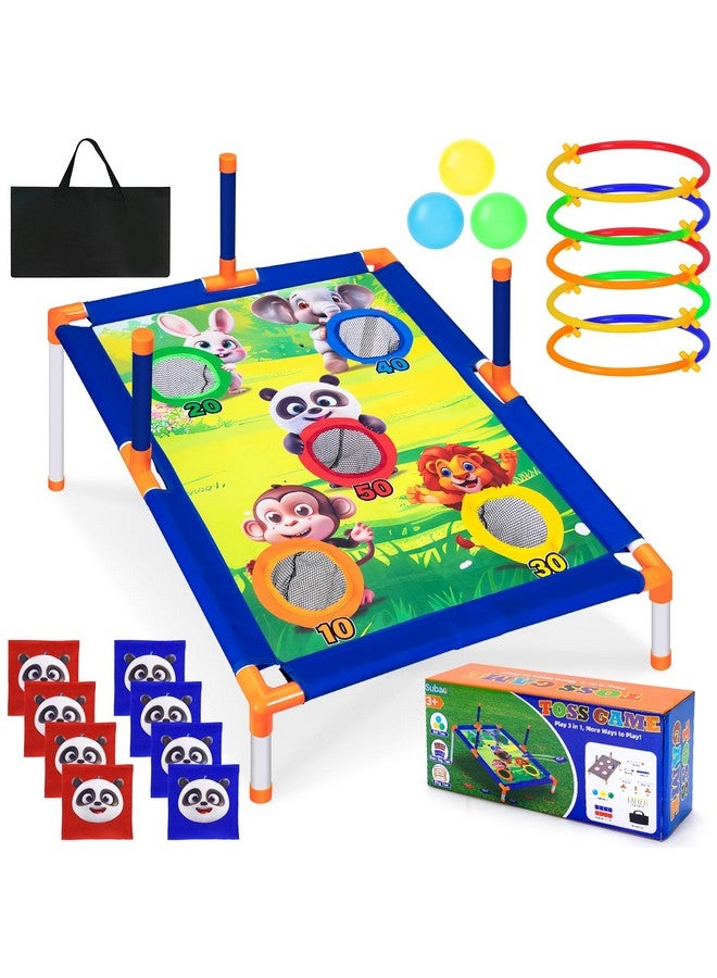 Subao Bean Bag Toss Game,3 in 1 Cornhole Set,Kids Outdoor Games,Sports & Outdoors Play Toys for Toddler Boys Girls 3 4 5 6 7 8 9,Ring Toss Game for Yard Lawn Party Family,Toys Gifts for Kids Age 3+ - Image 1