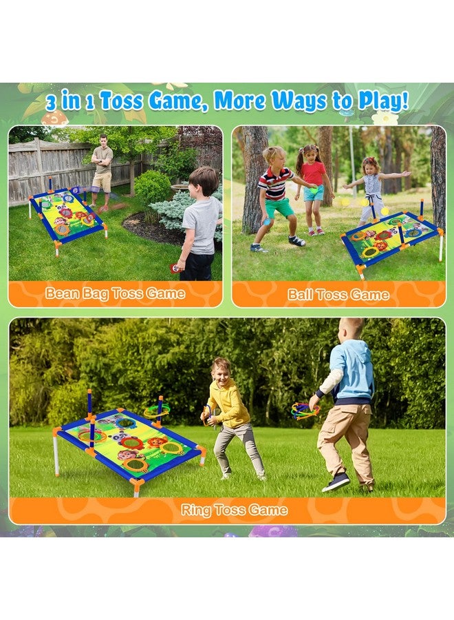 Subao Bean Bag Toss Game,3 in 1 Cornhole Set,Kids Outdoor Games,Sports & Outdoors Play Toys for Toddler Boys Girls 3 4 5 6 7 8 9,Ring Toss Game for Yard Lawn Party Family,Toys Gifts for Kids Age 3+ - Image 2