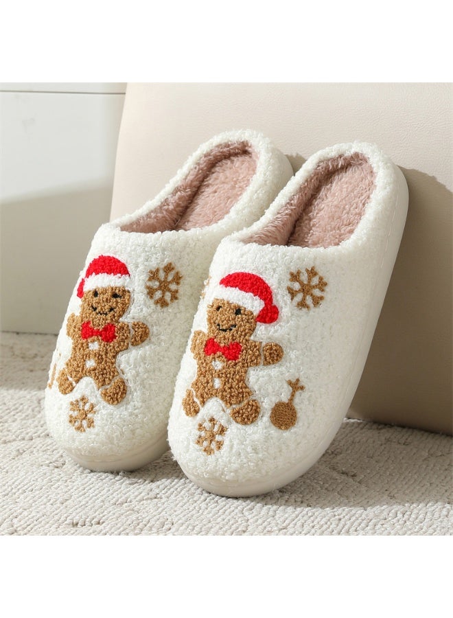 إسكدنيا الصفحة الرئيسية حذاء عيد الميلاد للنساء الرجال، الشتاء حذاء بلوش مع رغوة الذاكرة، فلوفي ناعم انزلاق دافئ على حذاء المنزل