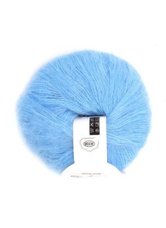 Hztyyier Hztyyier Soft Angora Mohair Wool YarnAngora Yarn for Knitting DIY Scarf Sweater(08 Light Blue) Knitting Tools  - Image 1