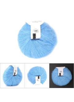 Hztyyier Hztyyier Soft Angora Mohair Wool YarnAngora Yarn for Knitting DIY Scarf Sweater(08 Light Blue) Knitting Tools  - Image 4