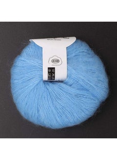 Hztyyier Hztyyier Soft Angora Mohair Wool YarnAngora Yarn for Knitting DIY Scarf Sweater(08 Light Blue) Knitting Tools  - Image 2