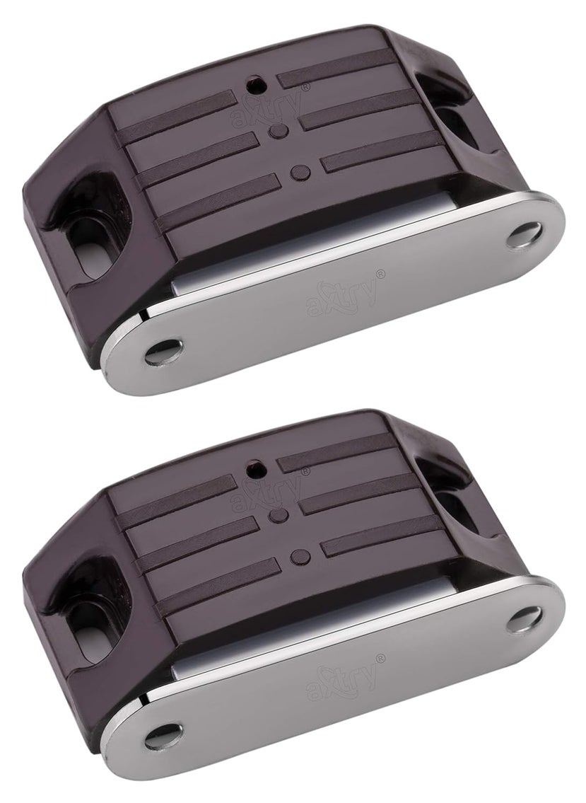 Axtry Axtry Pack of 2 Door Catcher for Wooden Door Cabinet Cupboard Wardrobe Kitchen Drawer Size no 2 50x29x10 mm Brown  - Image 1