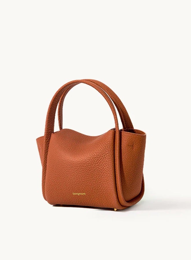 Songmont Mini song bag mini vegetable basket designer hand-held crossbody mini small mobile phone bag-Loquat palm  - Image 1