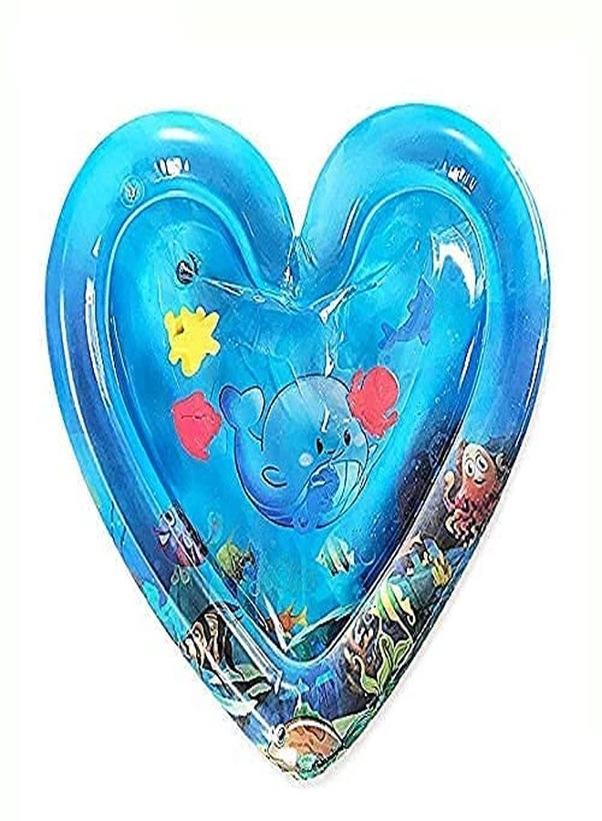 VDHJA Baby Kids Water Play Toy Inflatable Tummy Time Leak Proof Fun Activity Play Center Indoor and Outdoor Water Play Mat for Baby (Blue) - Image 1