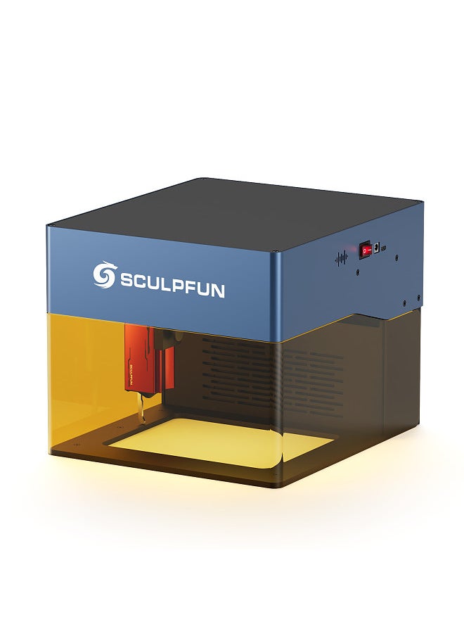 سكلبفون Sculpfun iCube Pro 5W آلة النقش بالليزر المحمولة مع فلتر درجة الحرارة إنذار فائق الدقة 0.06 مم نقطة ليزر 130 × 130 مم منطقة النقش لحماية العين  - Image 1