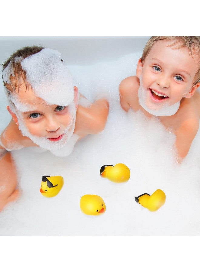 Ferraycle 36 Pcs Mini Rubber Ducks Glow in The Dark Baby Shower Tiny Rubber Ducks Bulk, Float Bath Toys Bathtub Duckies for Shower Birthday Party Favors Carnival Gift - Image 4