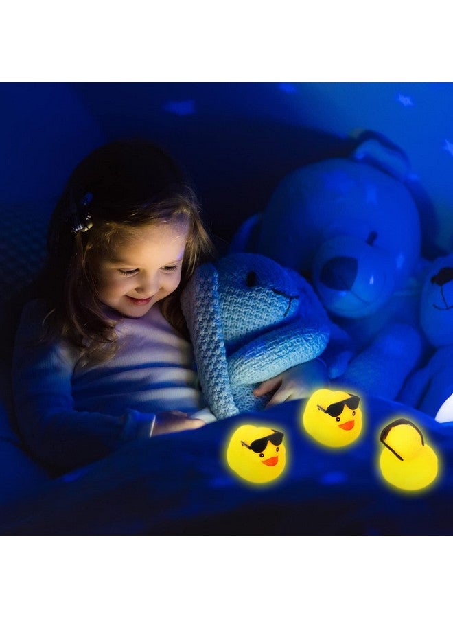Ferraycle 36 Pcs Mini Rubber Ducks Glow in The Dark Baby Shower Tiny Rubber Ducks Bulk, Float Bath Toys Bathtub Duckies for Shower Birthday Party Favors Carnival Gift - Image 5