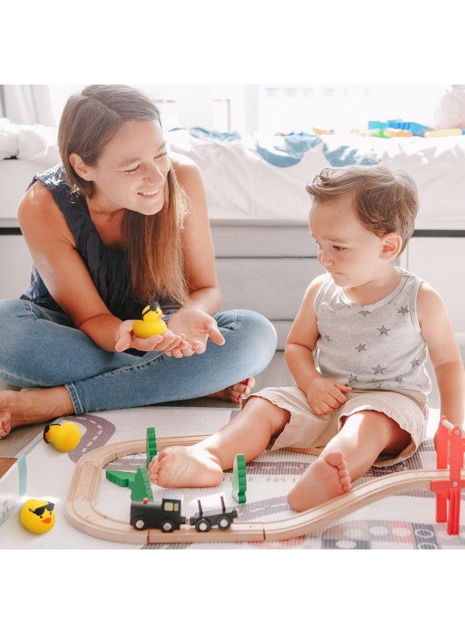 Ferraycle 36 Pcs Mini Rubber Ducks Glow in The Dark Baby Shower Tiny Rubber Ducks Bulk, Float Bath Toys Bathtub Duckies for Shower Birthday Party Favors Carnival Gift - Image 2