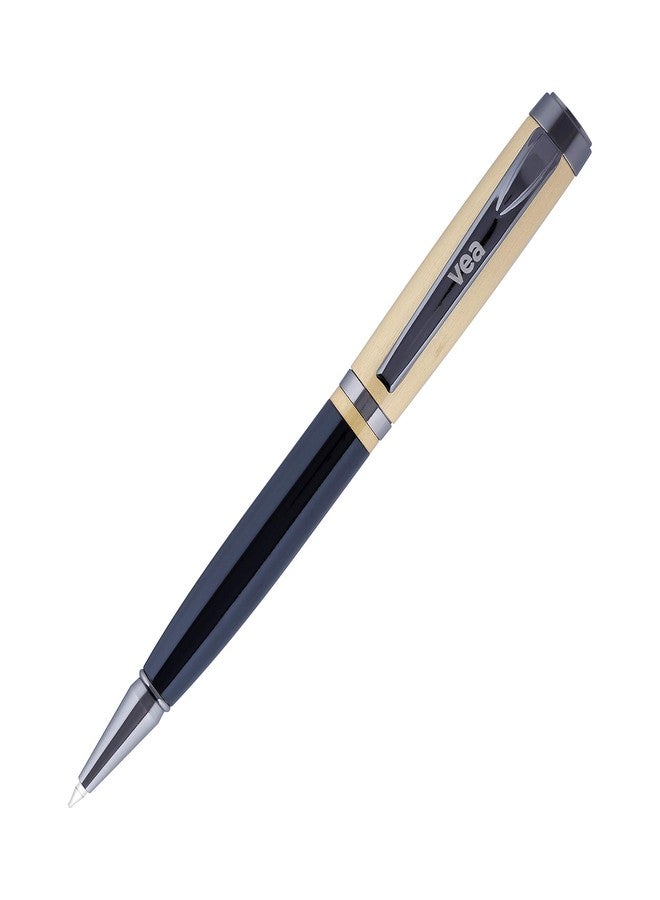 VEA Saltos Brass Antique Finish Black Ballpoint Pen, medium (VEAPEN14) - Image 1