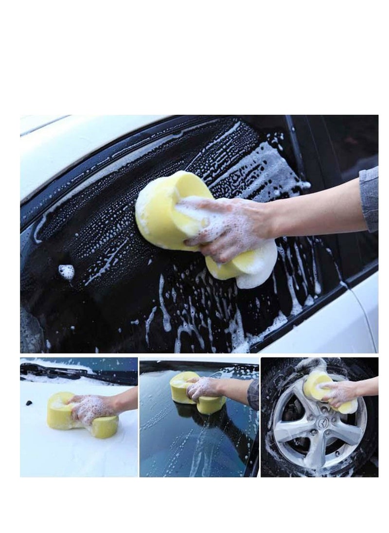 SYOSI - Car Wash Sponge, Large Multi Use Sponges for Cleaning, 6cm Thick High Foam Scrubber Kit, Sponges for Dishes, Tile, Bike, Boat, Easy Grip Sponge for Kitchen, Bathroom, Household Cleaning, 5pcs - Image 1