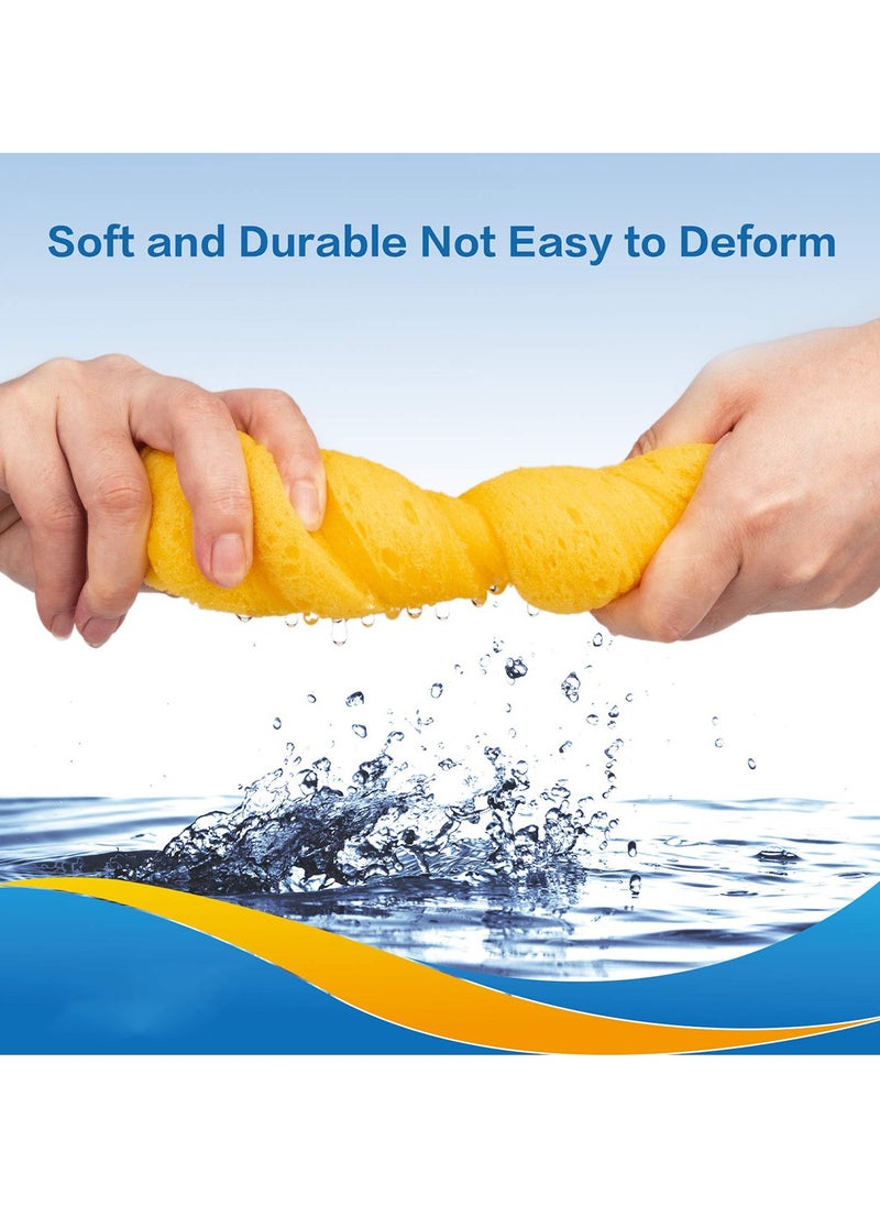 SYOSI - Car Wash Sponge, Large Multi Use Sponges for Cleaning, 6cm Thick High Foam Scrubber Kit, Sponges for Dishes, Tile, Bike, Boat, Easy Grip Sponge for Kitchen, Bathroom, Household Cleaning, 5pcs - Image 1