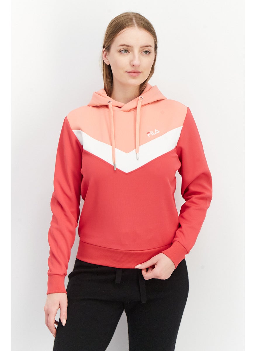 FILA Women Sportswear Fit Long Sleeve Bosa Cropped Hoody, Virtua Pink  - Image 1