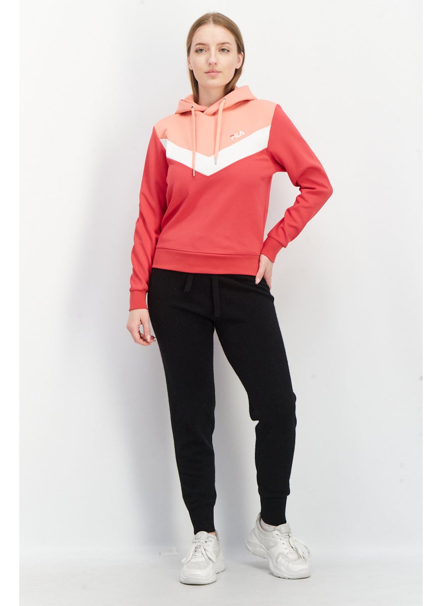 FILA Women Sportswear Fit Long Sleeve Bosa Cropped Hoody, Virtua Pink  - Image 3