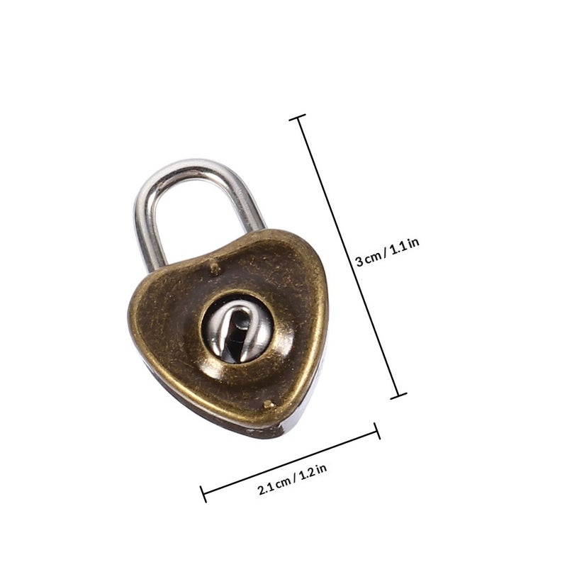 Suitcase Padlock Mini Heart Shape Iron Locking Security Protection For Luggage 10Pcs - Image 2