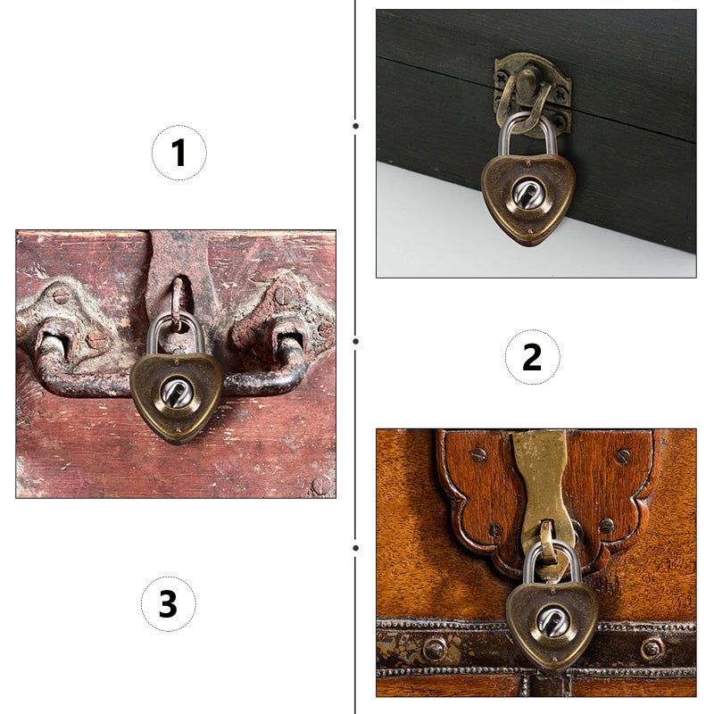 Suitcase Padlock Mini Heart Shape Iron Locking Security Protection For Luggage 10Pcs - Image 5