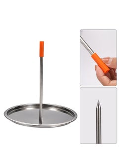 BBQ Vertical Skewer Grill, Stainless Steel Barbecue Spit Skewer Grill, Chicken Rack Roaster, Charcoal Smoker Grill Roasting Stand, Vertical Grilling Rack Meat Spit for Kebab