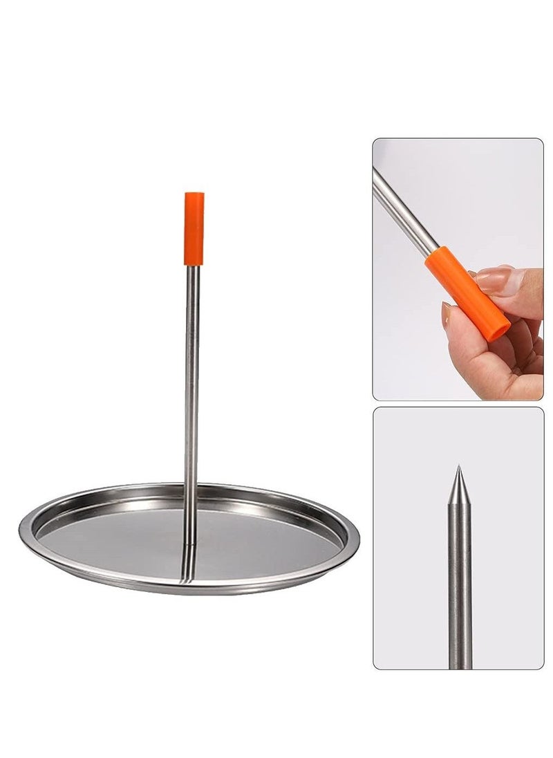 Generic - BBQ Vertical Skewer Grill, Stainless Steel Barbecue Spit Skewer Grill, Chicken Rack Roaster, Charcoal Smoker Grill Roasting Stand, Vertical Grilling Rack Meat Spit for Kebab - Image 1